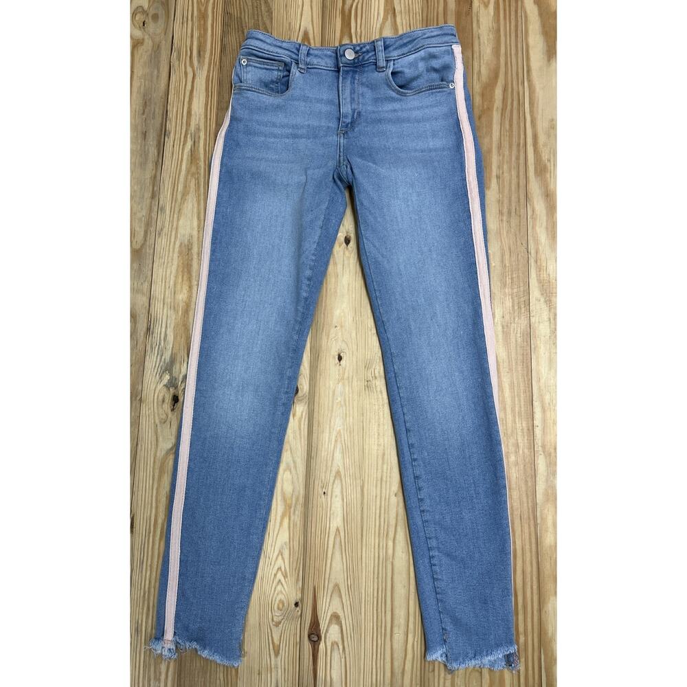 DL1961 Chloe Skinny Marina Jeans, Pink Stripe, girls 16, Adjustable 26x27